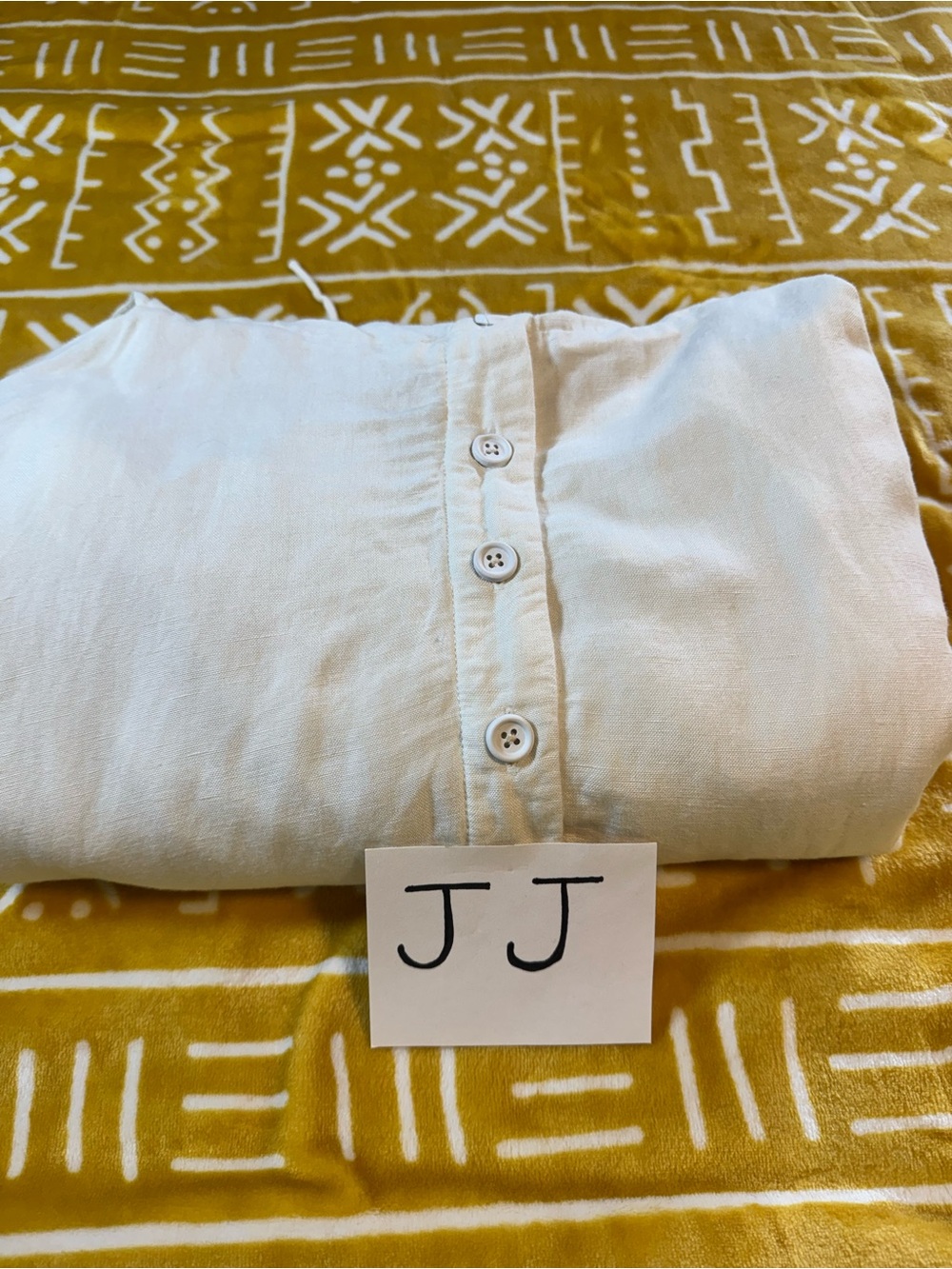 Anthropologie Maeve Linen Blend Colorblocked Contrast Midi Dress. Tie at neck. M - Picture 15 of 15